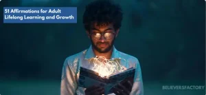 Man reading a glowing book in the dark, representing the transformative power of knowledge and continuous learning