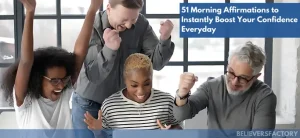 Diverse group of coworkers celebrating success together while gathered around a laptop in the office