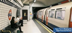 People waiting at a metro platform, a reminder that meeting potential partners often starts with patience and presence in everyday moments.
