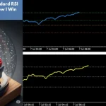 RSI Boss vs Standard RSI showing split 50 zone and 4-line configuratio