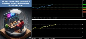 RSI Boss vs Standard RSI showing split 50 zone and 4-line configuratio