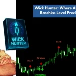 Wick Hunter Review blog featured image showing AI wick rejection 3D Mock-up with Linda Raschke portrait and live trading chart.